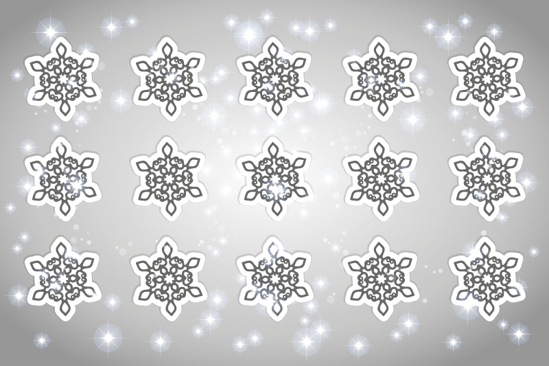 Set de table noël motif flocons de neige - TenStickers