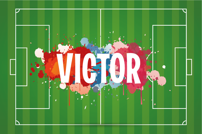 Set de table original terrain football nom personnalisable - TenStickers