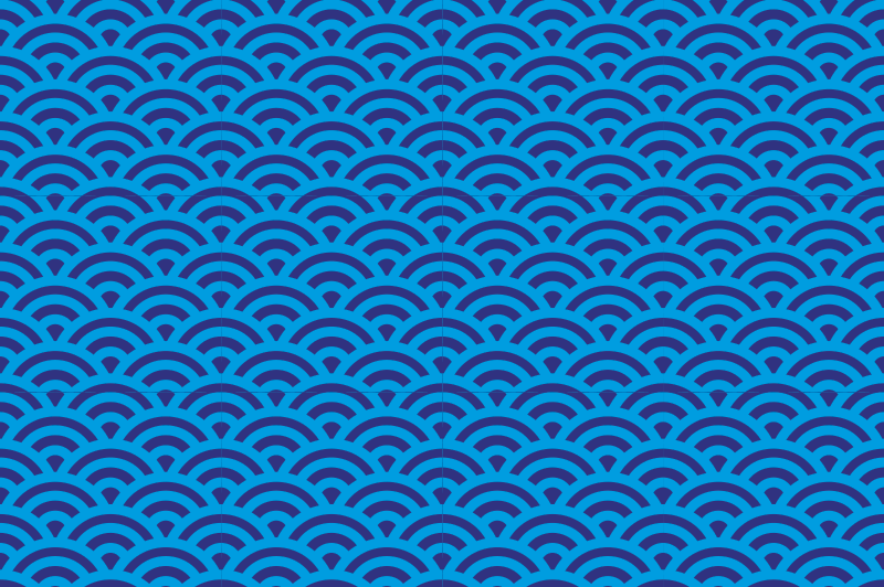 Set de table design bois élément vague courbé - TenStickers