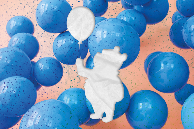 Set de table design enfant ours tenant un ballon - TenStickers