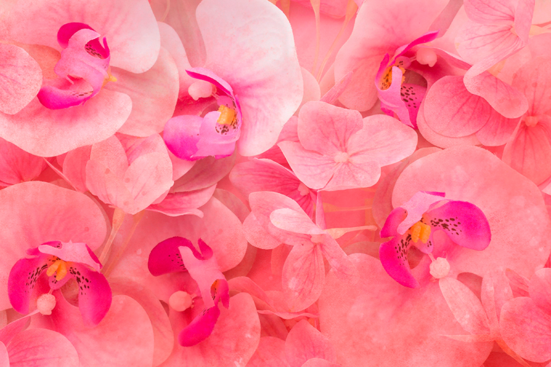 Set de table design bois composition de fleurs Élégantes - TenStickers