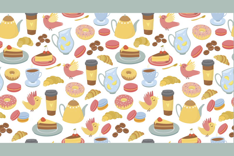 Set de table design enfant motifs de desserts colorés - TenStickers