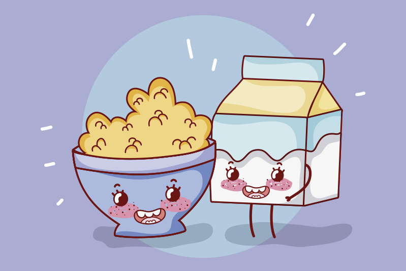 Set de table design enfant compagnons de goûter heureux - TenStickers