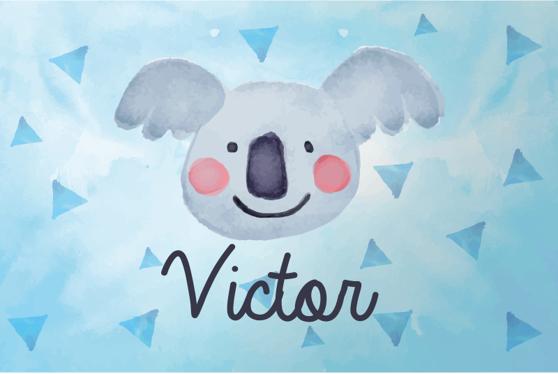 Set de table design enfant visage de koala mignon - TenStickers