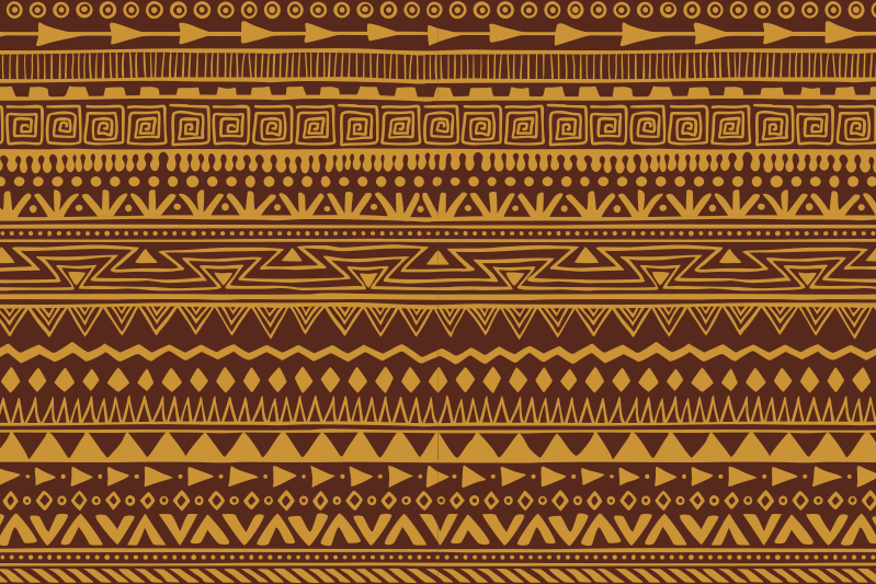 Set de table design bois motif tribal géométrique - TenStickers