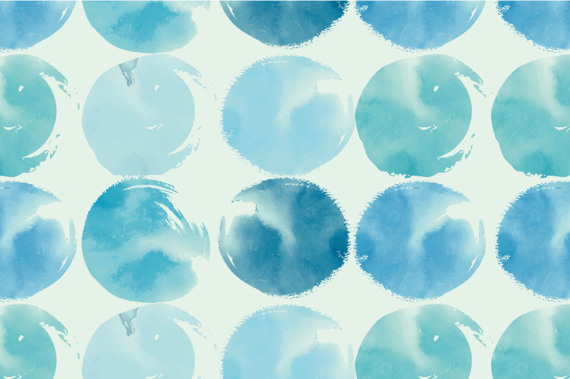 Set de table moderne motifs aquarelle circulaires - TenStickers