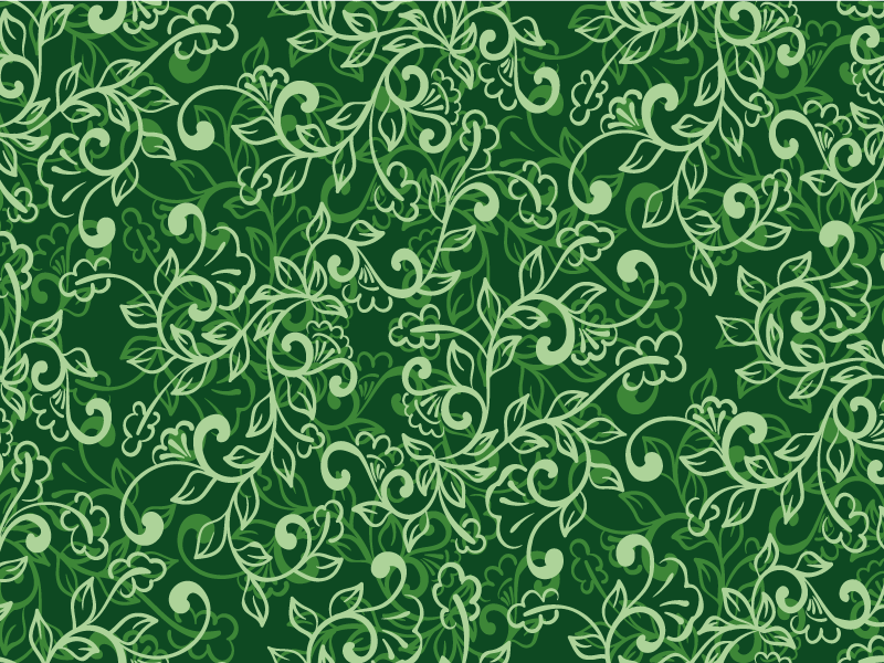 Set de table design bois motif floral vert - TenStickers