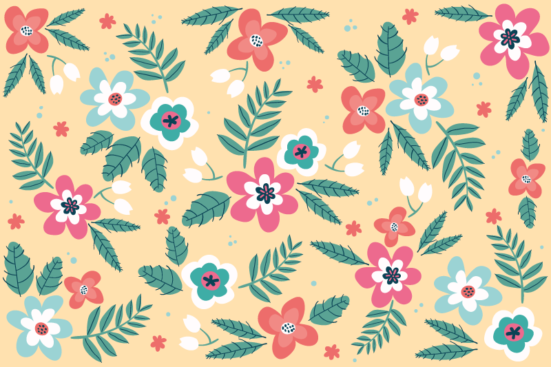 Set de table original à motifs floraux - TenStickers