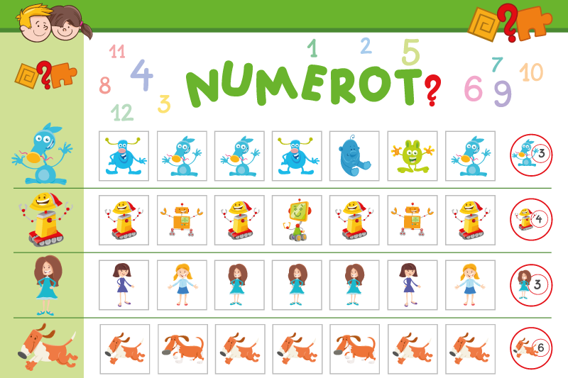 Set de table design enfant tableau éducatif coloré - TenStickers