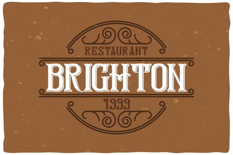Set de table design citation logo du restaurant brighton - TenStickers