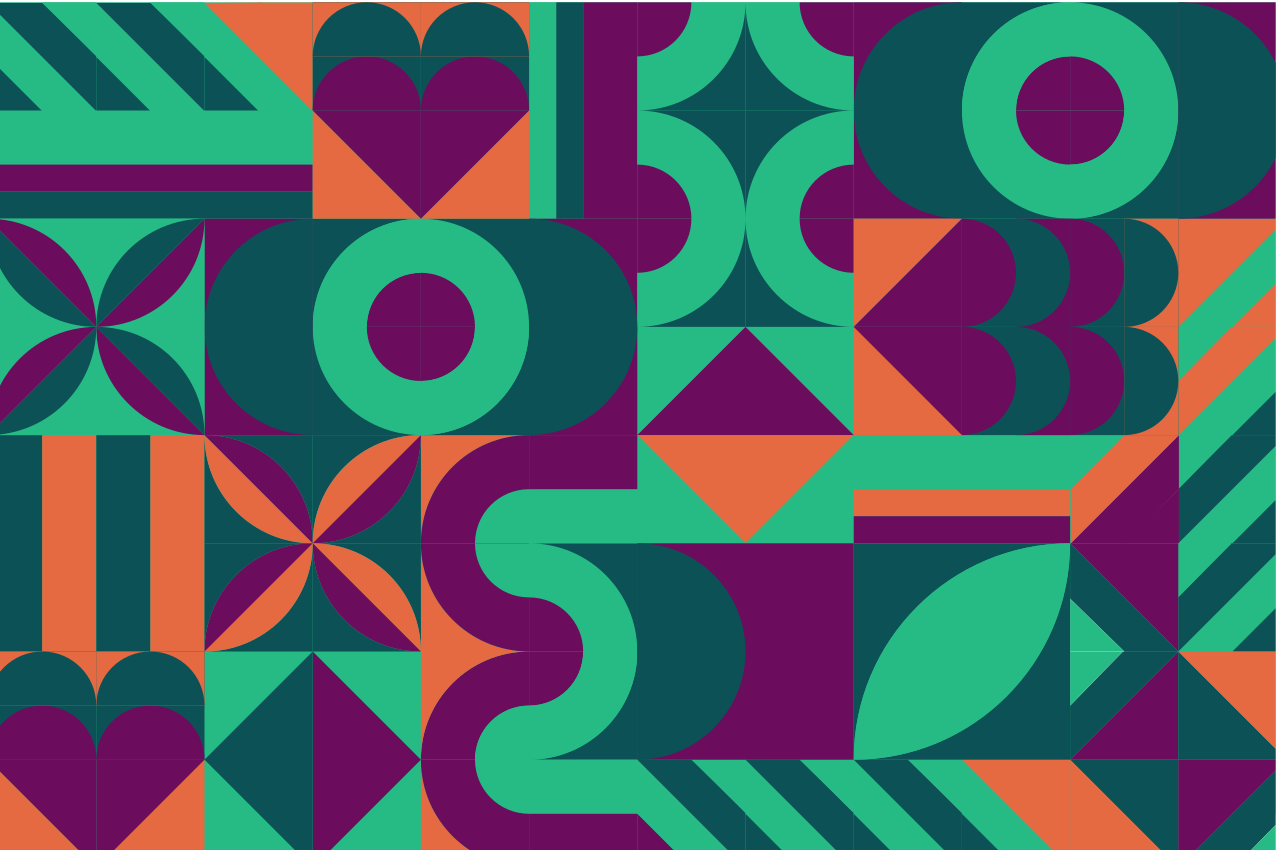 Set de table moderne sticker géométrique coloré - TenStickers