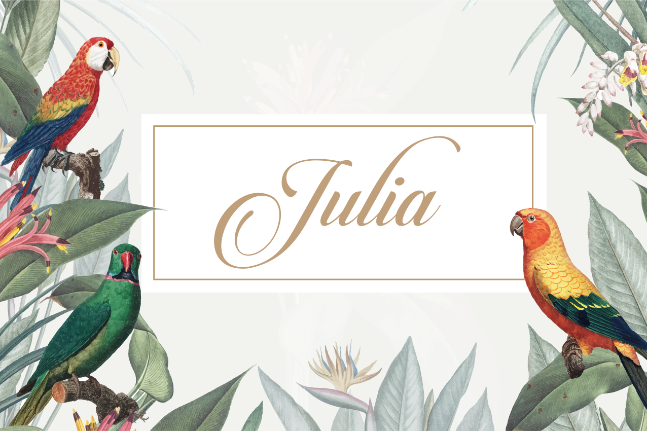 Set de table design nom Maquette tropicale - TenStickers