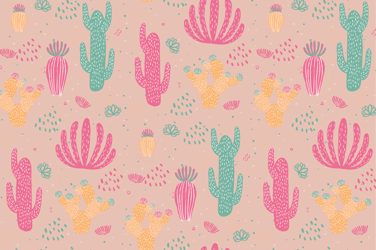 Set de table original motif cactus vibrant - TenStickers