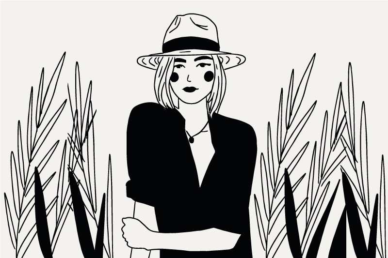 Set de table original illustration femme stylée - TenStickers