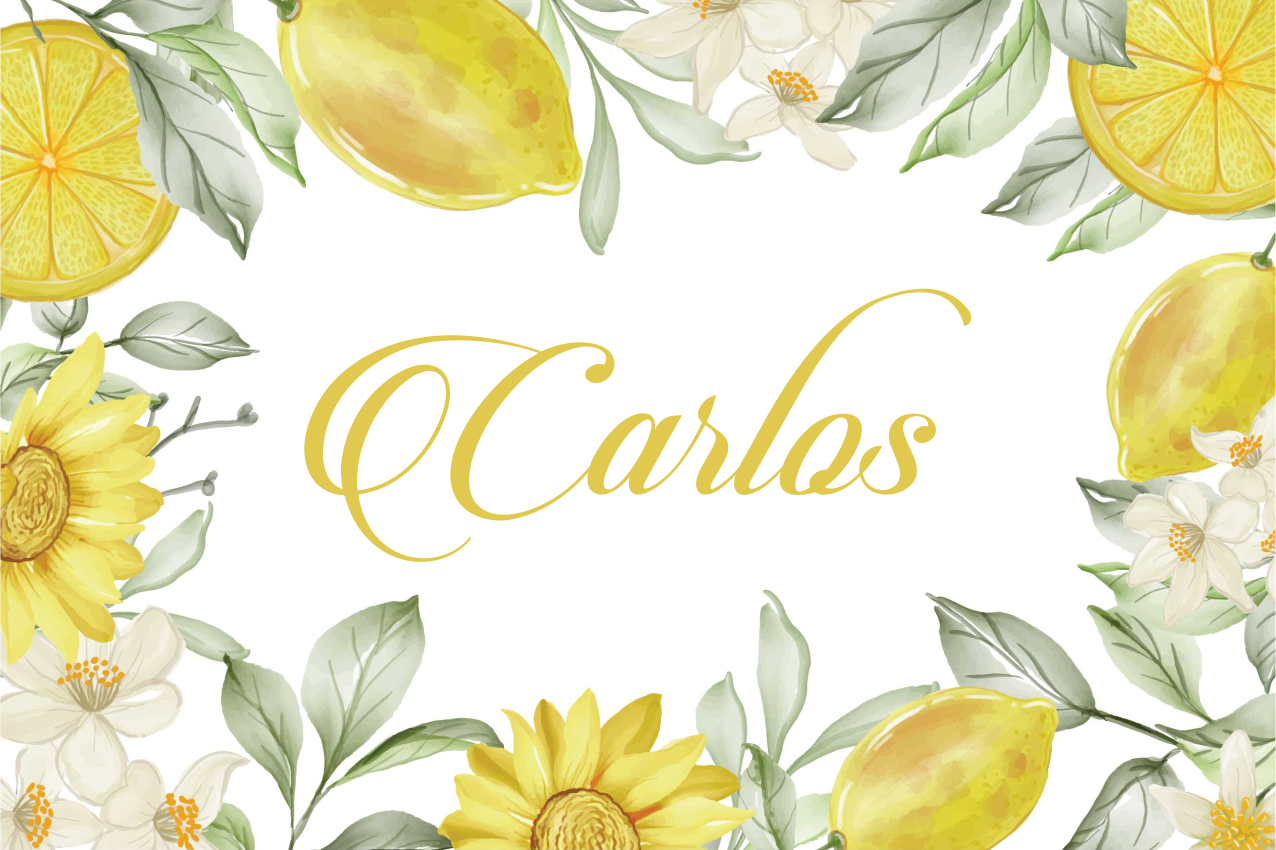 Set de table design arrangement floral citron - TenStickers