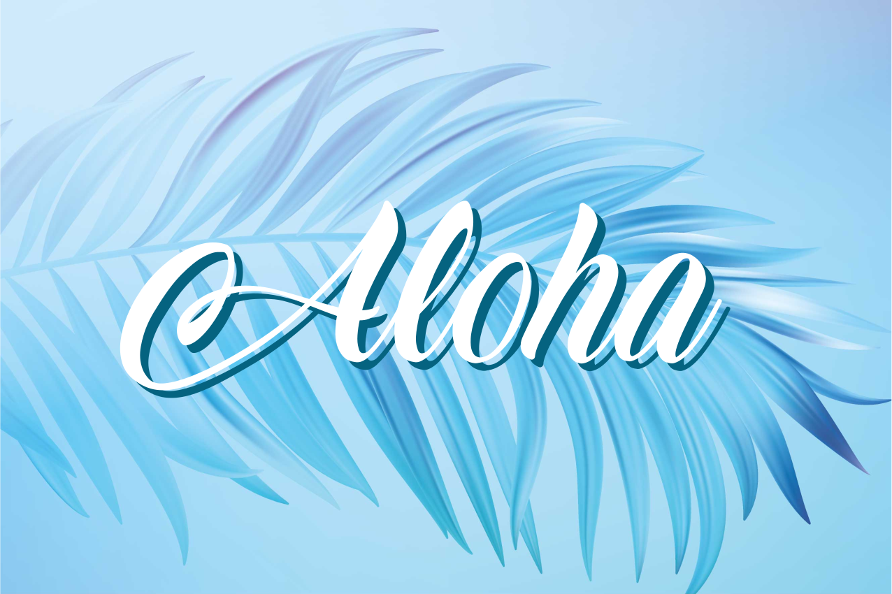 Set de table design nom Aloha personnalisable - TenStickers