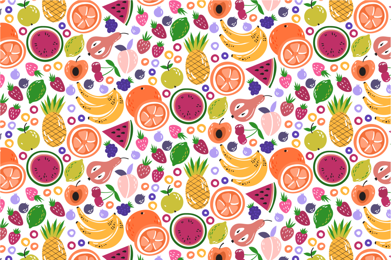 Set de table design enfant imprimé fruits - TenStickers