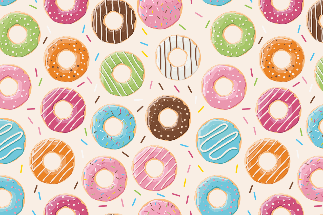 Set de table design enfant motifs de donuts colorés - TenStickers