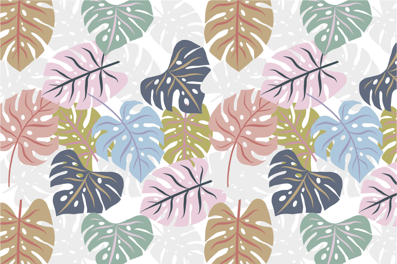 Set de table original imprimé feuilles tropicales - TenStickers