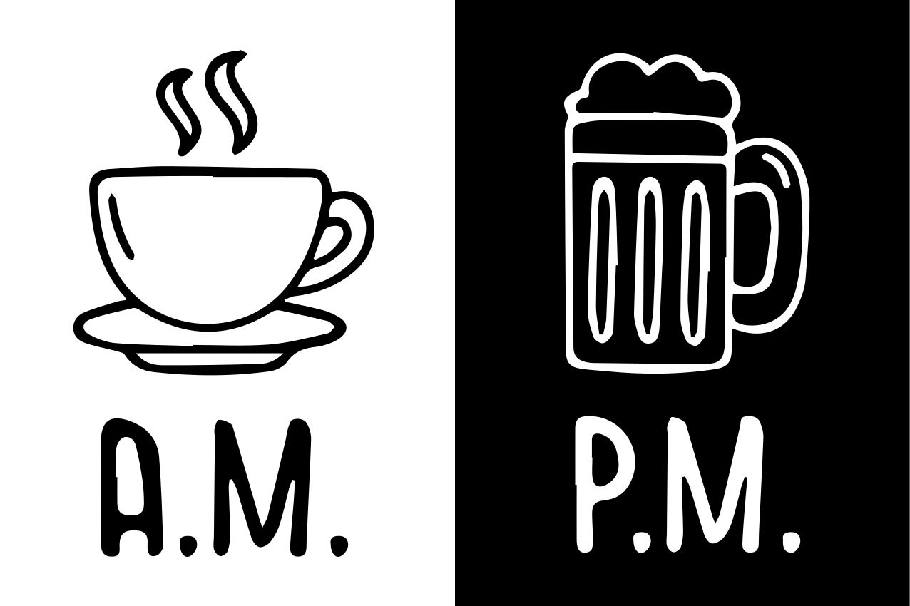 Set de table design citation café bière contraste - TenStickers