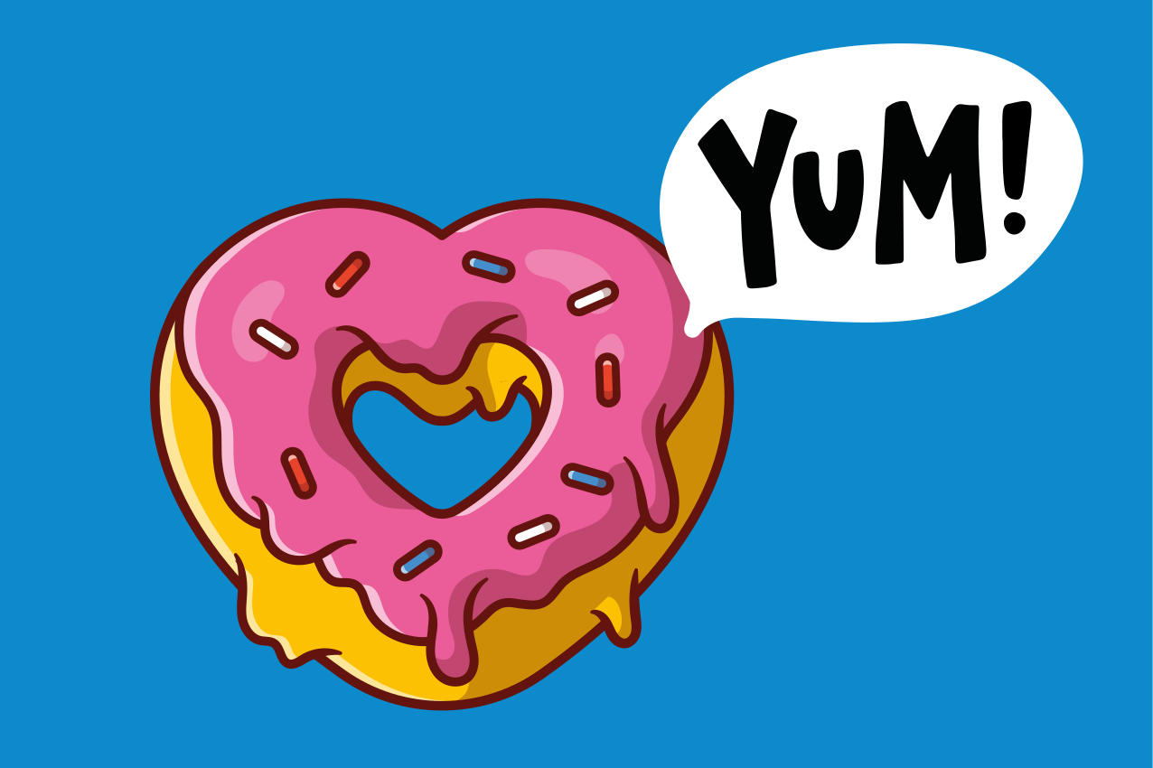 Set de table design enfant gourmand en forme de cœur - TenStickers