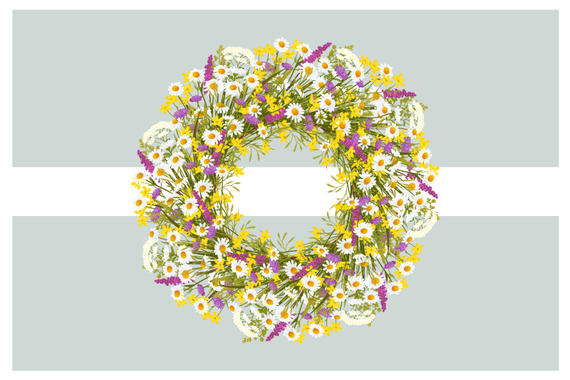 Set de table original couronne florale décorative - TenStickers