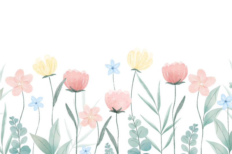 Set de table original arrangement floral coloré - TenStickers