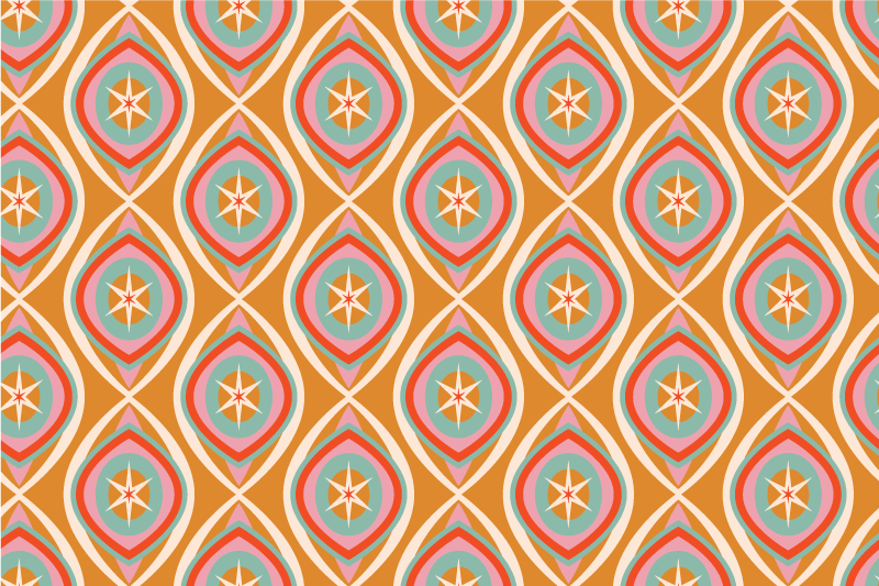 Set de table original motif étoiles colorées - TenStickers