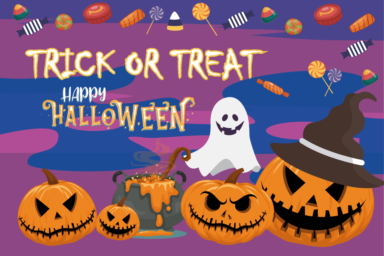 Set de table halloween trick treat table - TenStickers