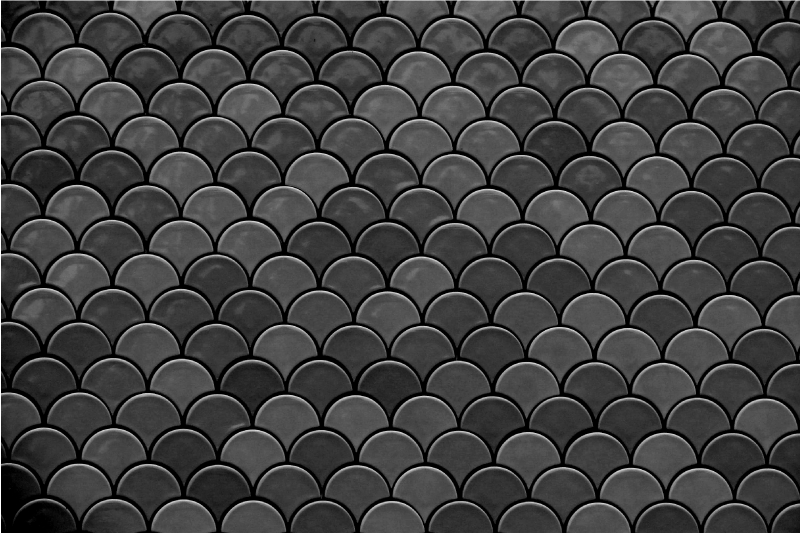 Set de table design bois écailles noires - TenStickers