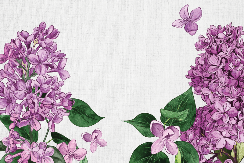 Set de table original motif floral lilas - TenStickers