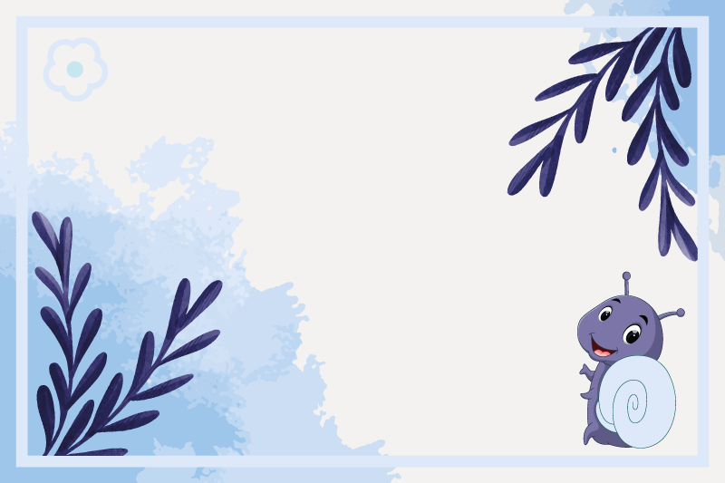 Set de table design enfant escargot avec feuilles - TenStickers