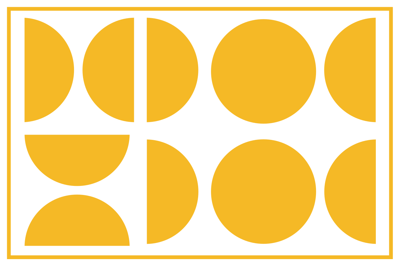 Set de table original Demi-cercles jaunes - TenStickers