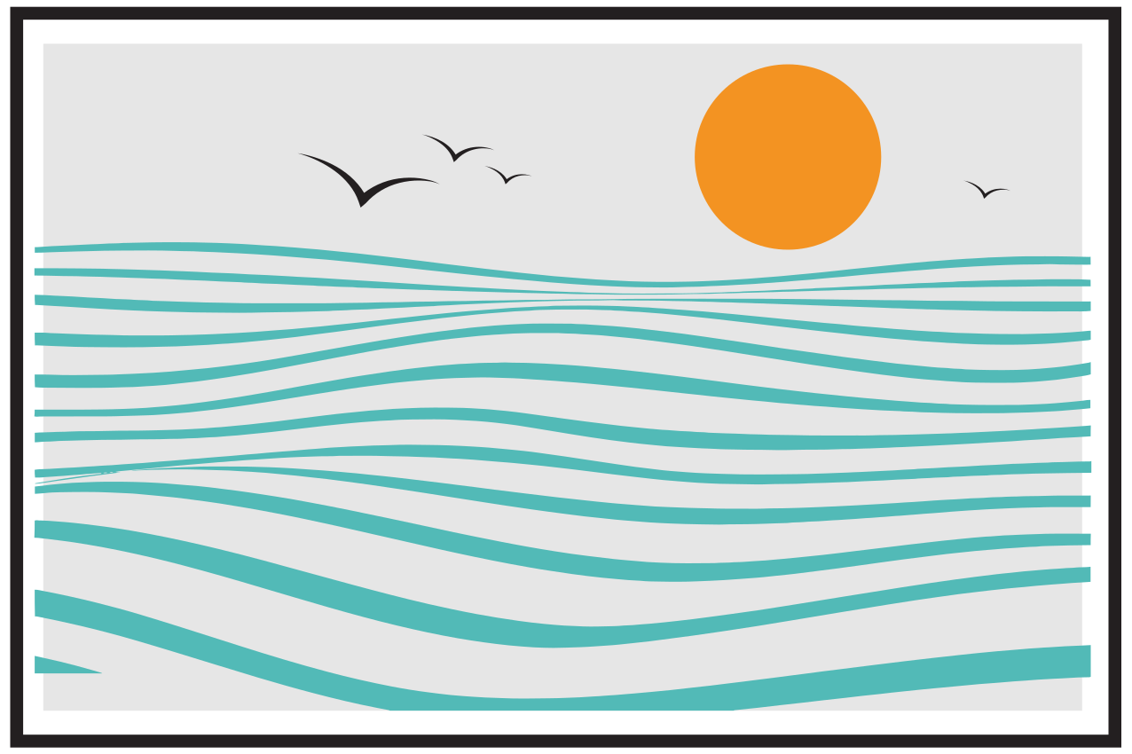 Set de table original Art abstrait de la mer - TenStickers