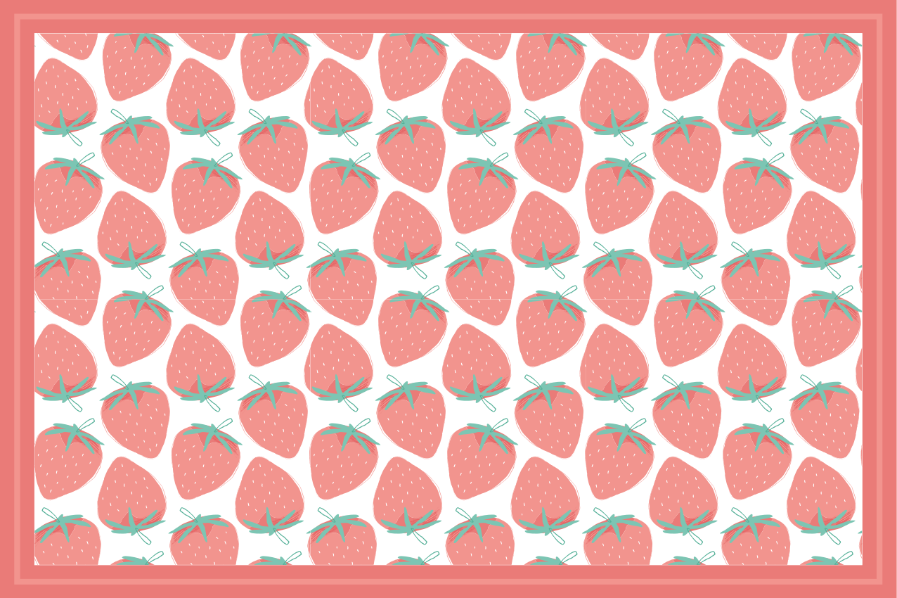 Set de table original motif fraises - TenStickers