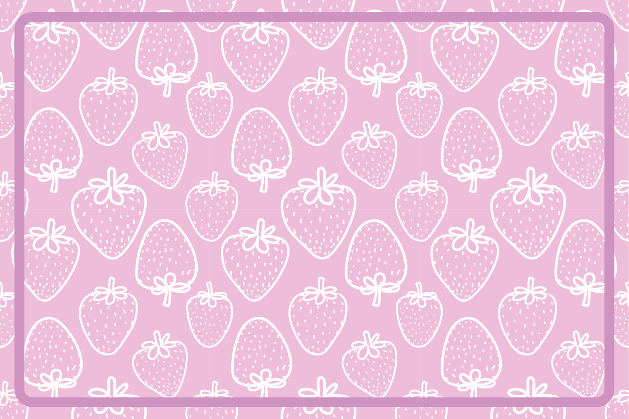 Set de table design enfant motif fraises - TenStickers