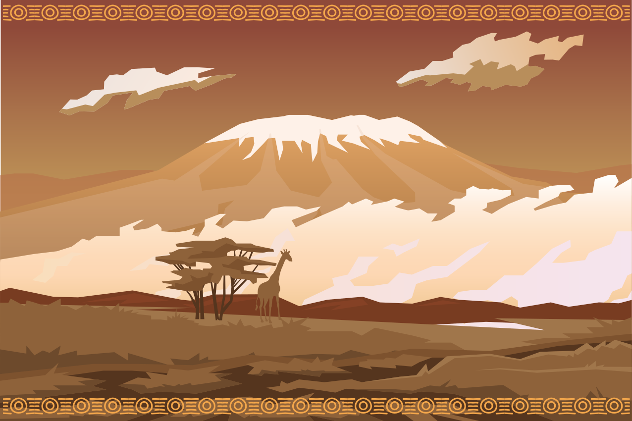 Set de table original paysage de montagne majestueux - TenStickers