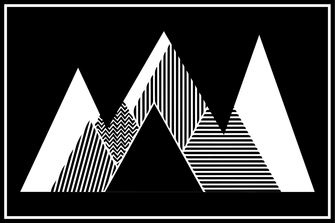 Set de table moderne sommets de montagne élégants - TenStickers