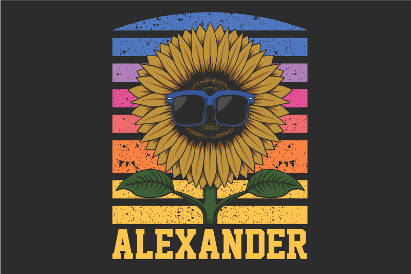 Set de table design citation Tournesol cool arc-en-ciel - TenStickers