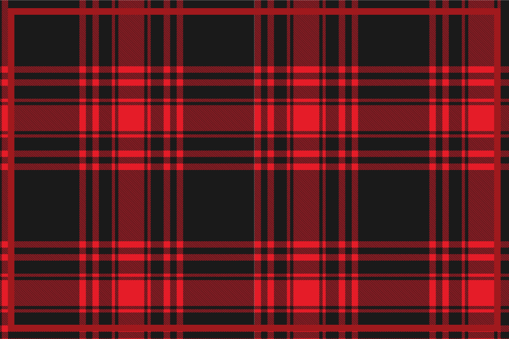 Set de table design bois motif tartan - TenStickers