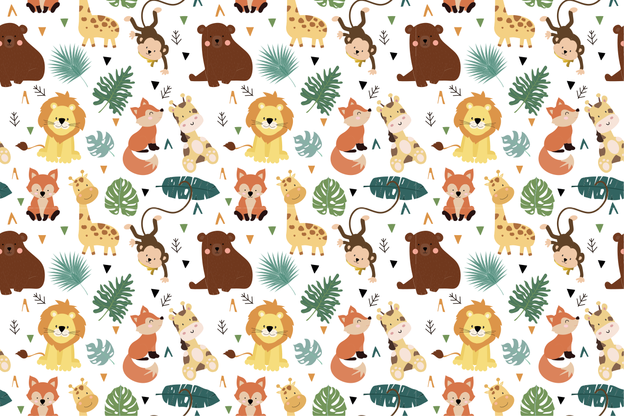 Set de table design enfant motifs animaux mignons - TenStickers