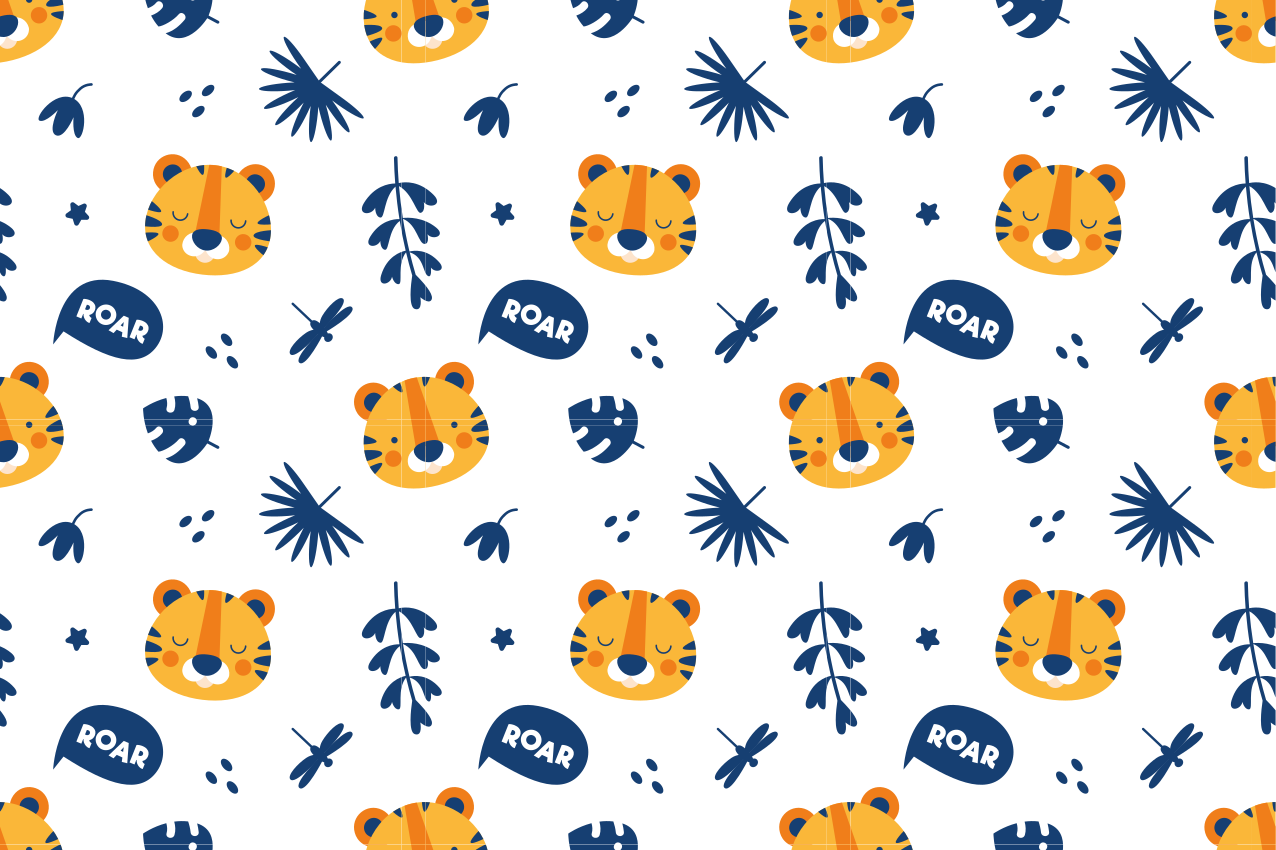 Set de table design enfant motif tête de tigre - TenStickers