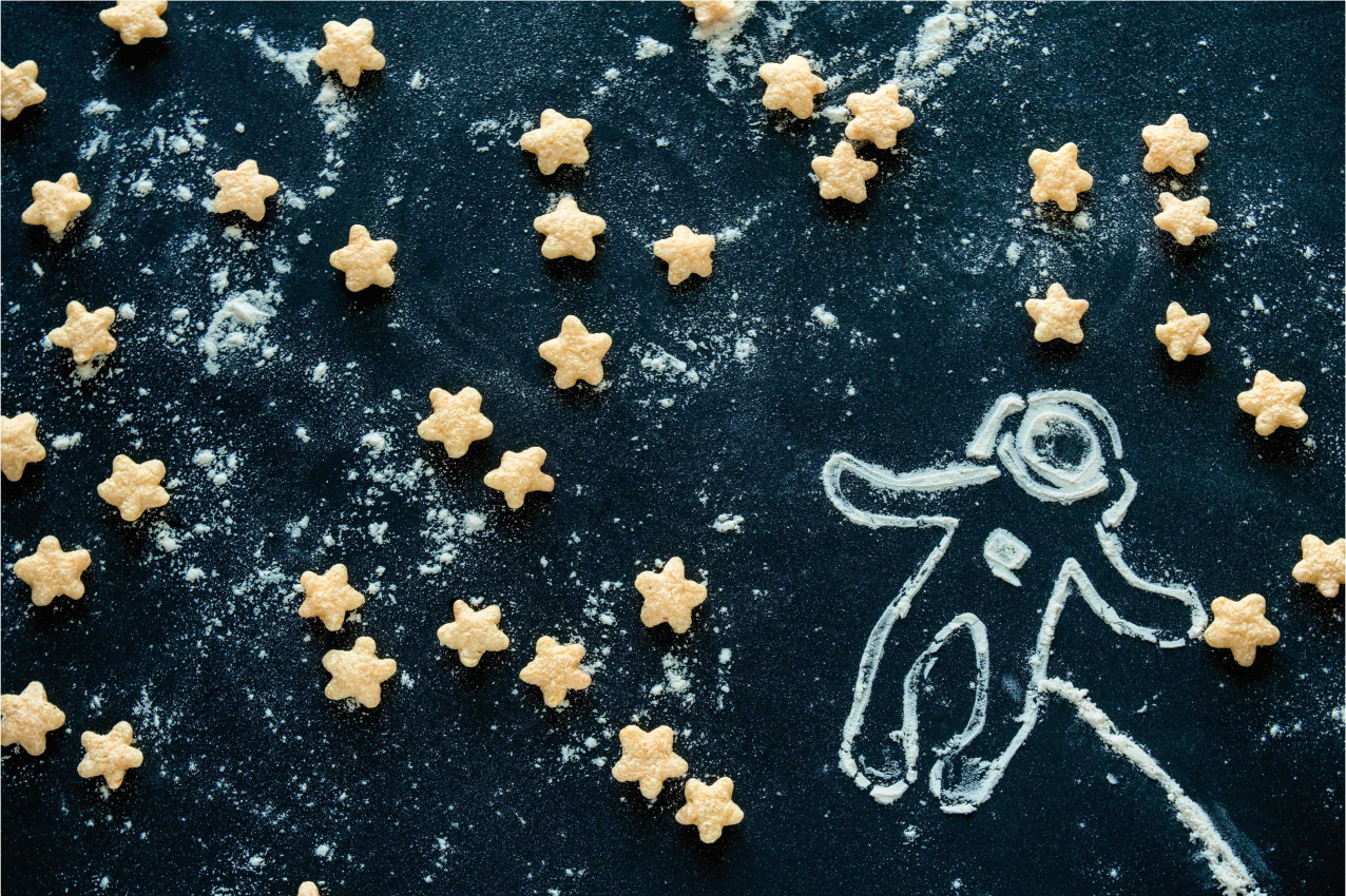 Set de table design enfant scène étoilée d'astronaute - TenStickers