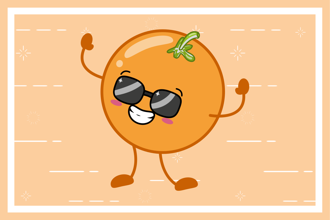 Set de table design enfant personnage orange heureux - TenStickers