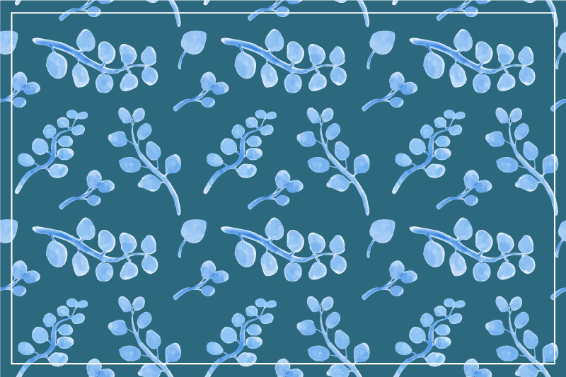 Set de table design bois motif feuille botanique - TenStickers