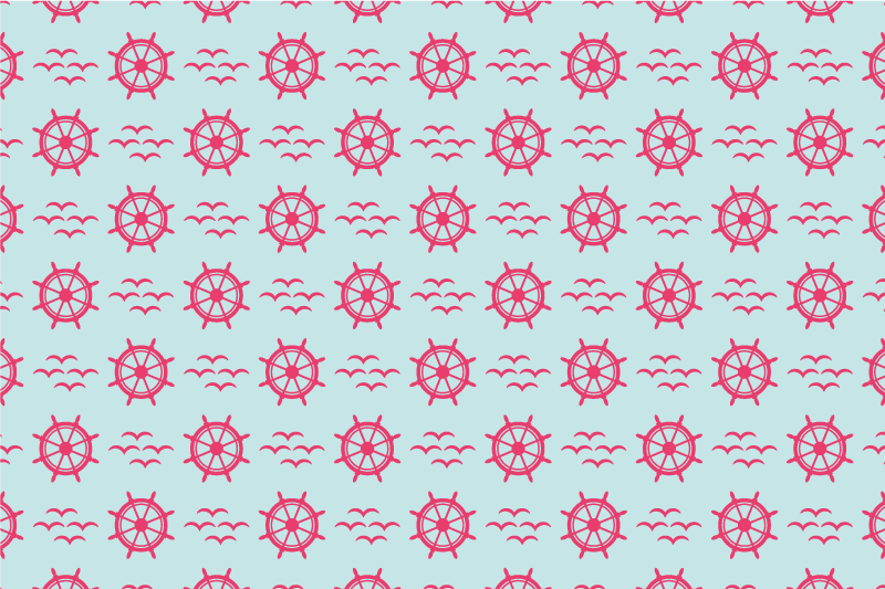 Set de table original roue de gouvernail nautique - TenStickers