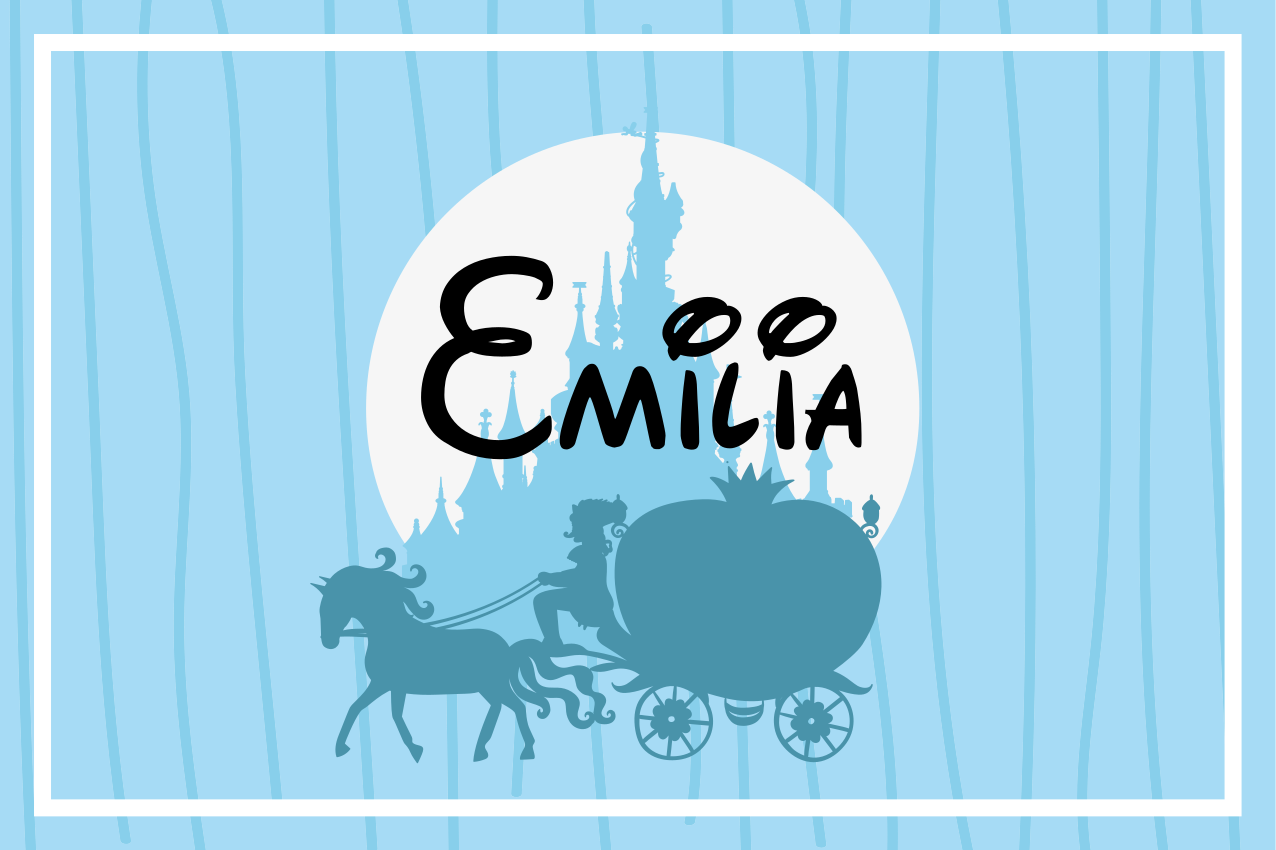 Set de table design enfant carrosse à cheval - TenStickers