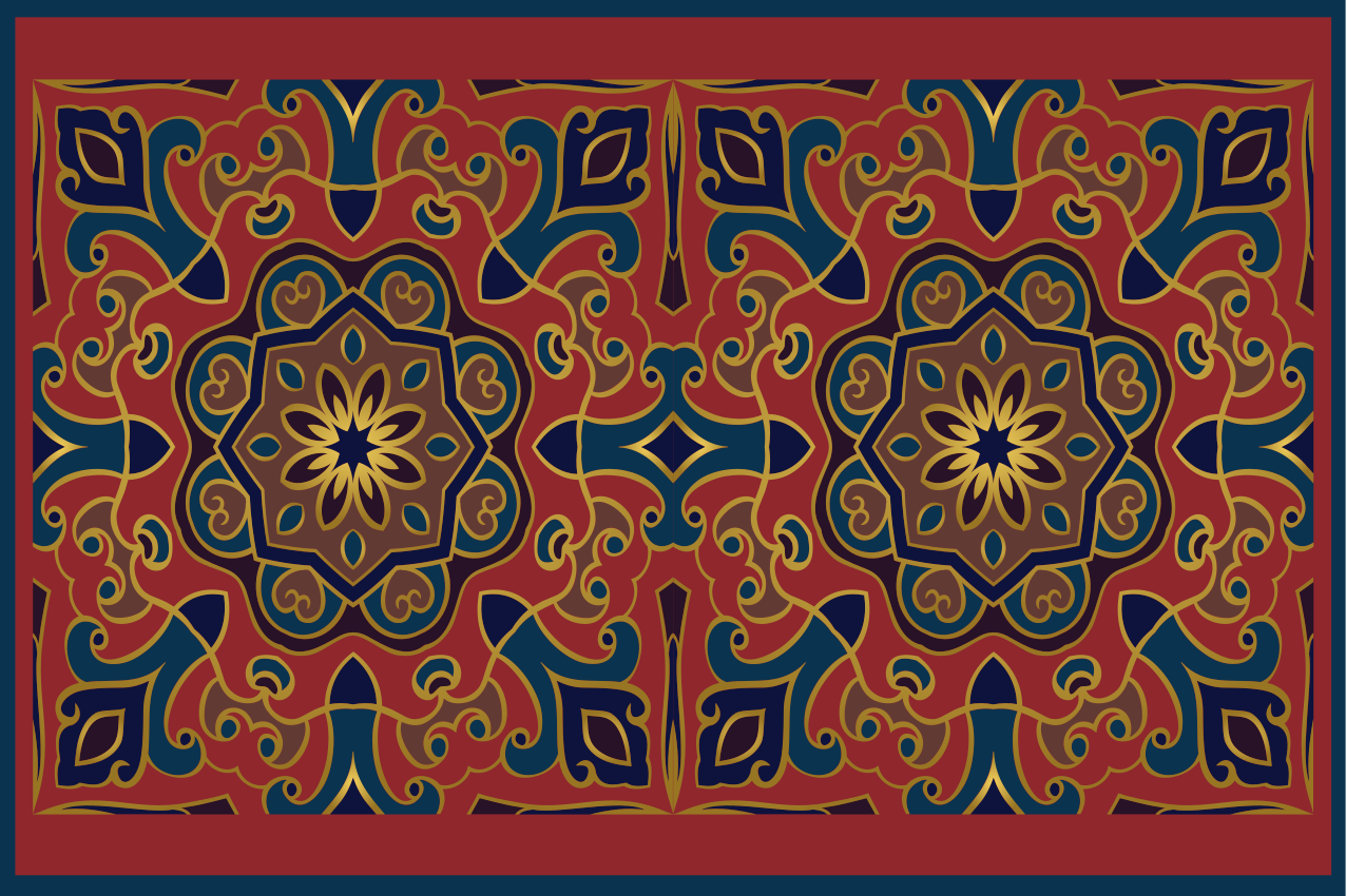 Set de table original arrangement floral complexe - TenStickers