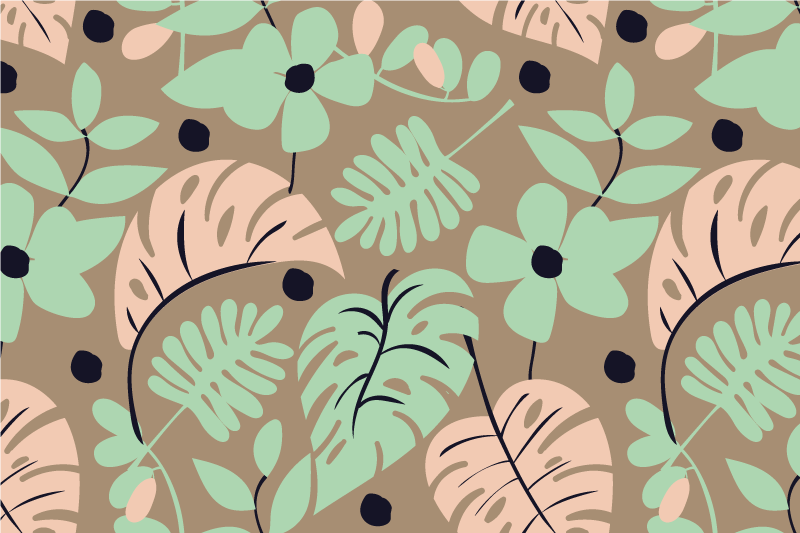 Set de table moderne motif botanique - TenStickers