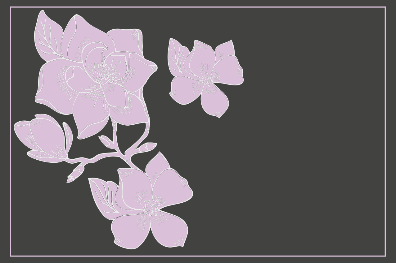 Set de table original fleurs de magnolia - TenStickers